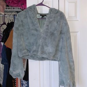 Crop Furry jacket.